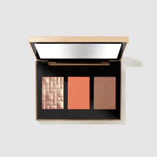 Paleta de rosto brilhante esculpido