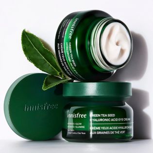 Creme para os olhos com ácido hialurônico de chá verde