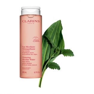 Removedor de maquiagem facial com água micelar de limpeza